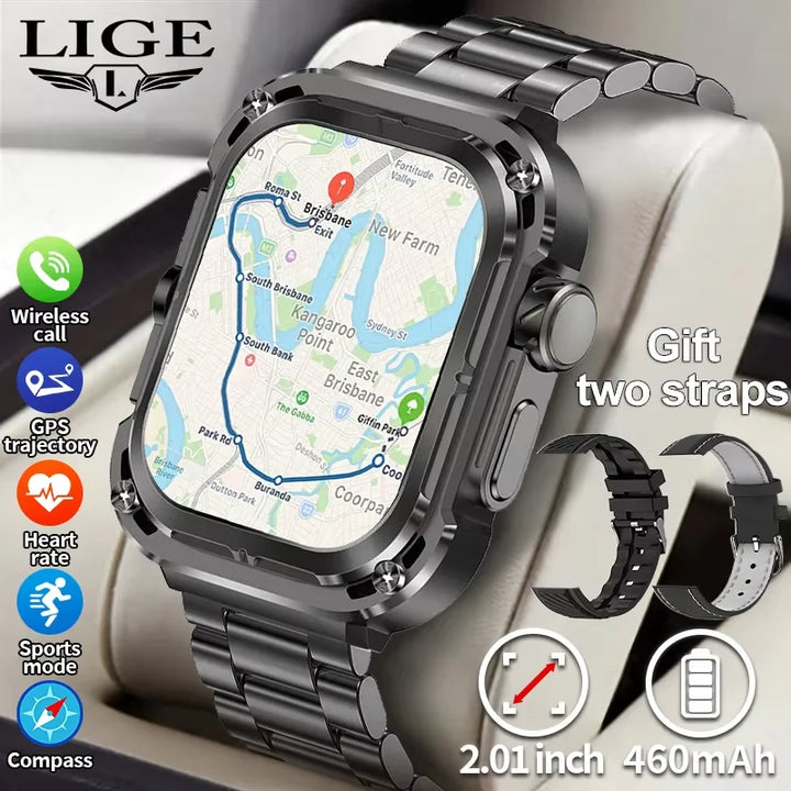 New GPS Tracker Smart Watch Men 2.1'' HD