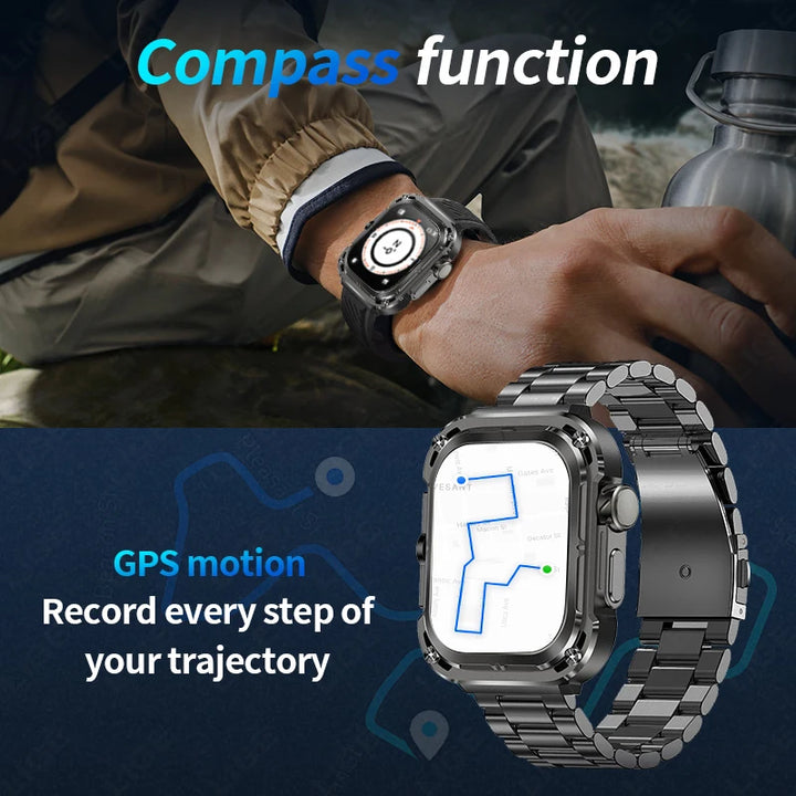 New GPS Tracker Smart Watch Men 2.1'' HD