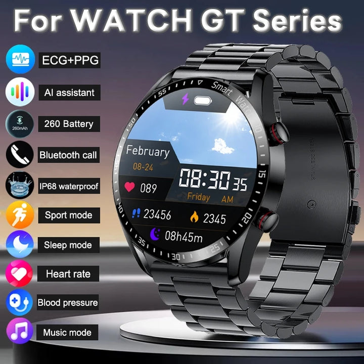 2025 New Voice Call Smart Watch Men GT Series 1.53 inch AMOLED
