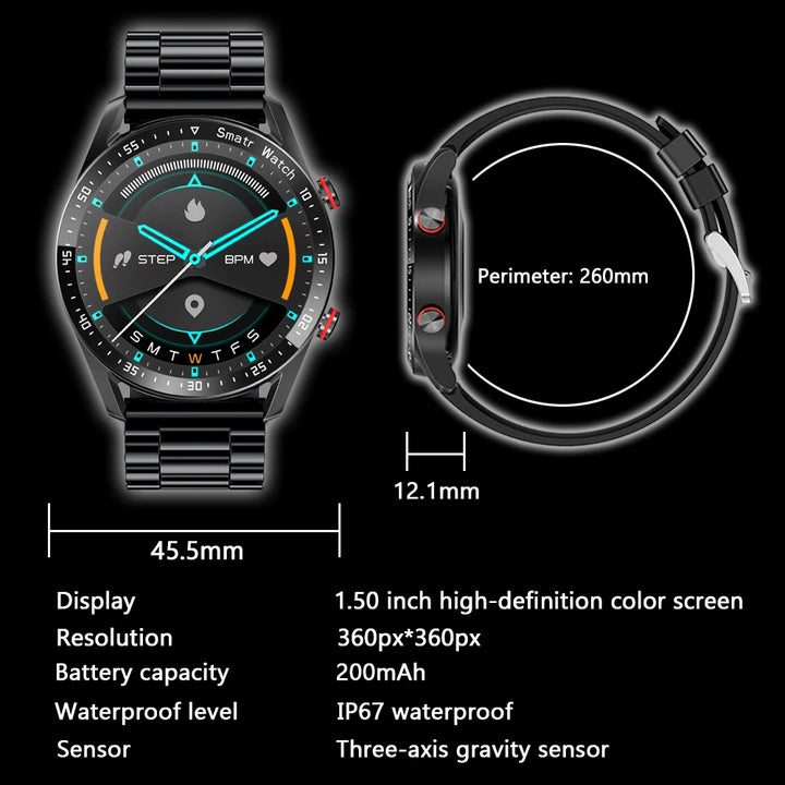 2025 New Voice Call Smart Watch Men GT Series 1.53 inch AMOLED