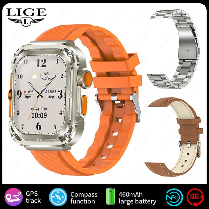 New GPS Tracker Smart Watch Men 2.1'' HD