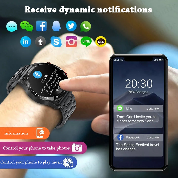 2025 New Voice Call Smart Watch Men GT Series 1.53 inch AMOLED
