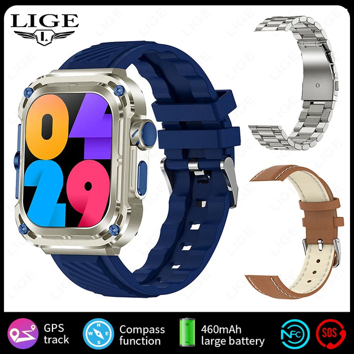 New GPS Tracker Smart Watch Men 2.1'' HD