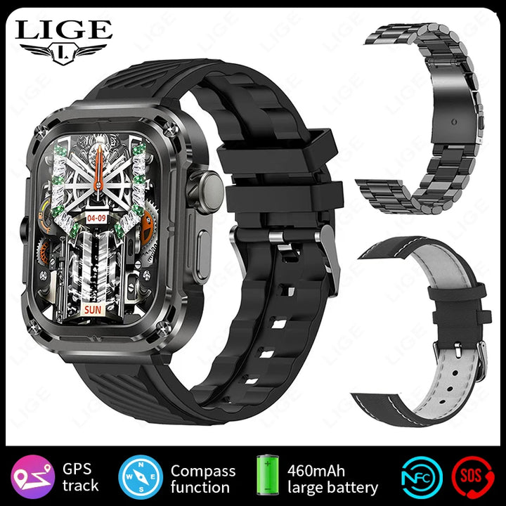 New GPS Tracker Smart Watch Men 2.1'' HD