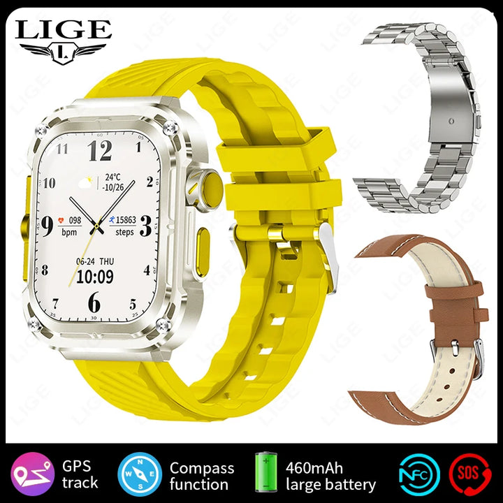 New GPS Tracker Smart Watch Men 2.1'' HD