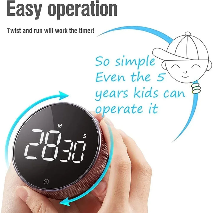 Kitchen Timer Digital Countdown Magnetic Egg Timer for Cooking with Consta